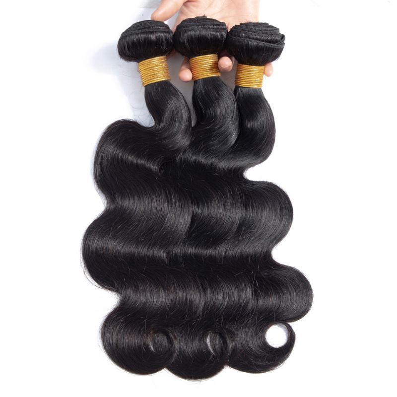 Ινδικά Μαλλιά Bodywave Δέσμες Μαλλιών 100% Φυσικές Ανθρώπινων Double Wefts Thick Remy Hair