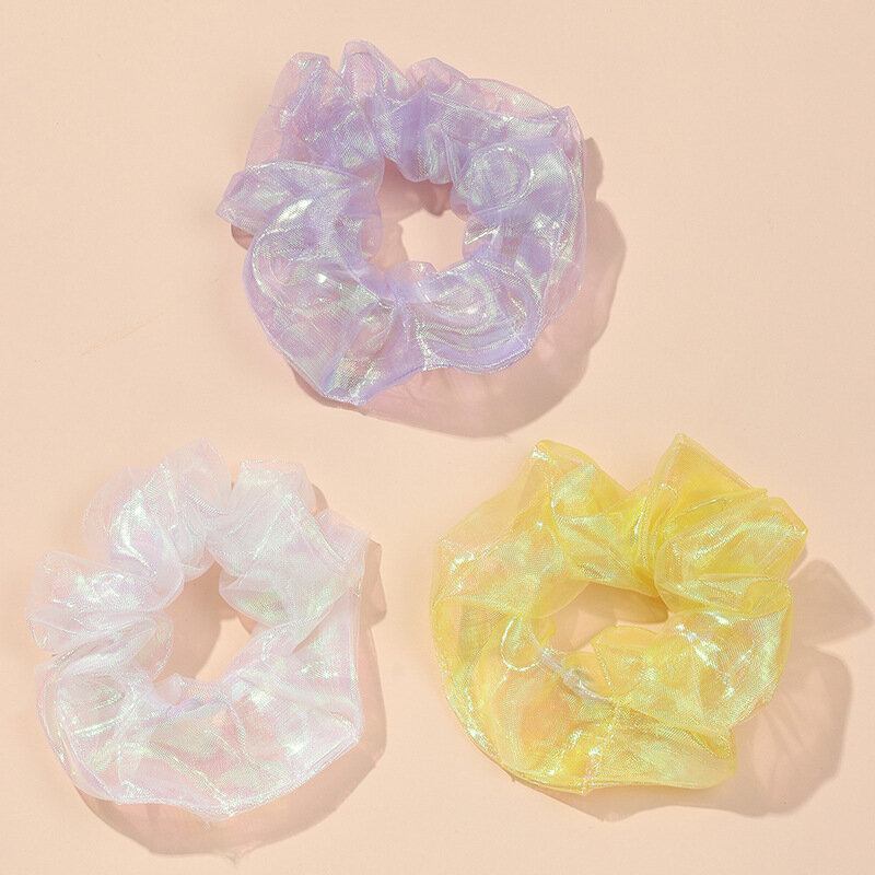 Μαργαριταρένιο Διχτυωτό Σιφόν Scrunchie Ελαστικά Μαλλιά Λαστιχένια Κορδέλες Δαχτυλίδι Μαλλιών Για Τα Θήκη Για Σχοινί