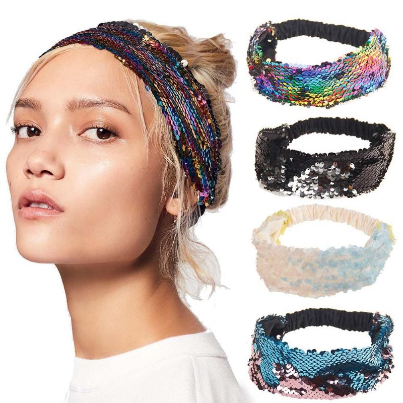 Μόδα Πολύχρωμες Πούλιες Headband Αξεσουάρ Μαλλιών Για Κορίτσια Για Πάρτι Δώρο Για Γυναίκες