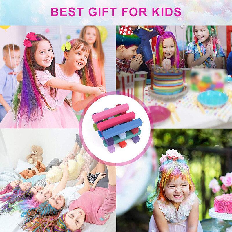 Στυλό Μιας Χρήσης Μη Τοξική Βαφή Μαλλιών Crayon Chalk Girls Kids Party Cosplay Diy Προσωρινά Εργαλεία Styling