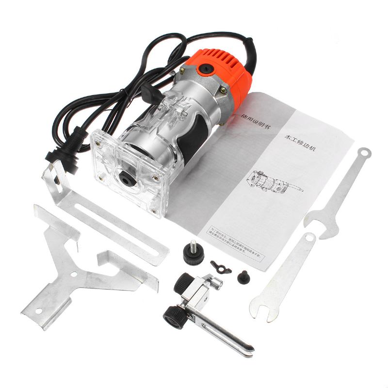 110v 1/4 Ίντσας Ξύλο Laminate Palm Router Electric Hand Trimmer Woodworking Edge Joiners Tool 1200w