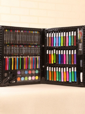 150 Τμχ Παιδικό Σχολικό Χρώμα Μολύβι Τέχνης Σετ Σχέδιο Εργαλείο Ζωγραφικής Κραγιόν Ακουαρέλα Συσκευασία Δώρου