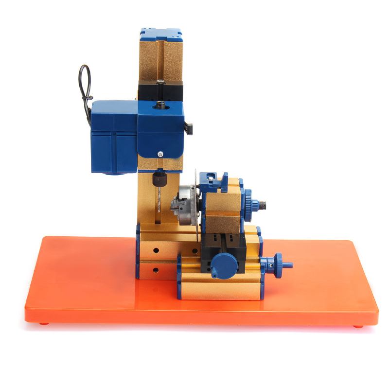 24w Wood Lathe Working Machine Diy Woodworking Mini Rotary Spin Indexing Milling Tool