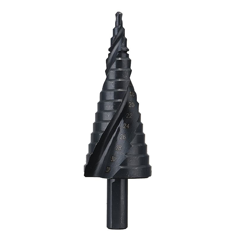 3 Τεμ. 4-12/20/32mm Hss Step Drill Bit Set Tialn Με Επίστρωση Σπειροειδούς Αυλακωτό Κόφτη Οπών