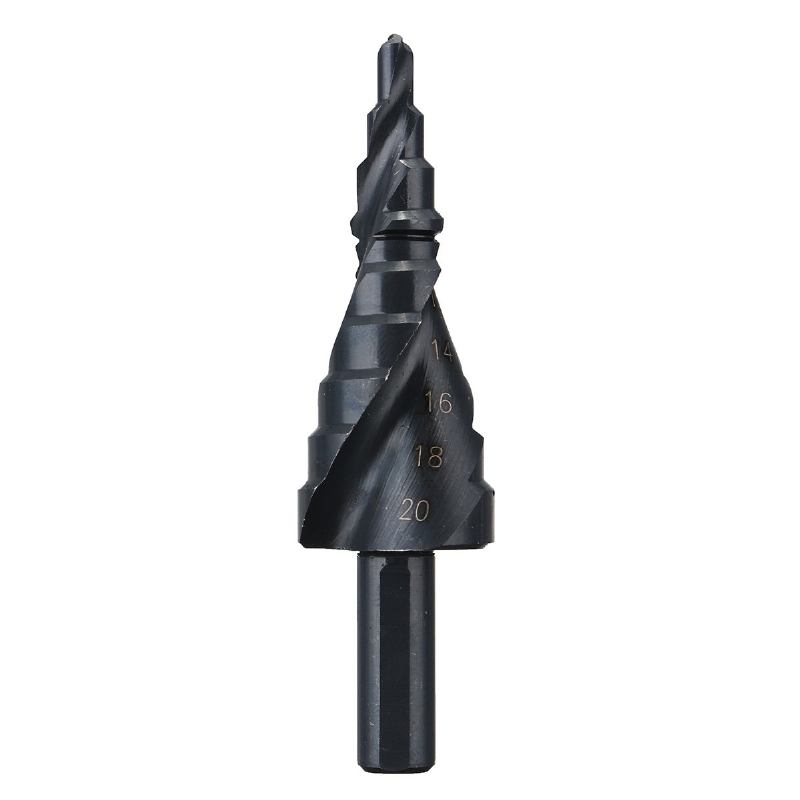 3 Τεμ. 4-12/20/32mm Hss Step Drill Bit Set Tialn Με Επίστρωση Σπειροειδούς Αυλακωτό Κόφτη Οπών