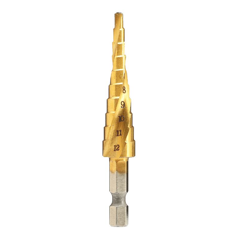 4 Τμχ Τρυπάνι Hss Spiral Grooved Step Drill 3-12/4-12/4-20/4-32mm