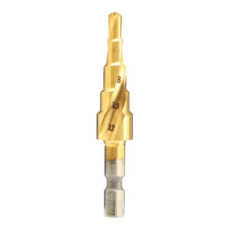 4 Τμχ Τρυπάνι Hss Spiral Grooved Step Drill 3-12/4-12/4-20/4-32mm