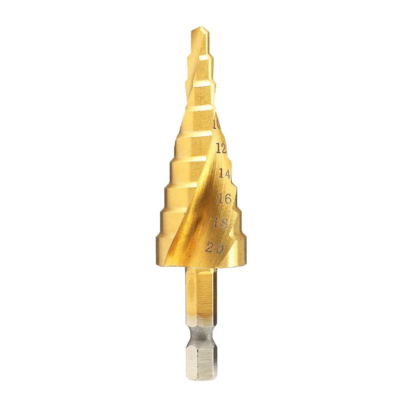 4 Τμχ Τρυπάνι Hss Spiral Grooved Step Drill 3-12/4-12/4-20/4-32mm