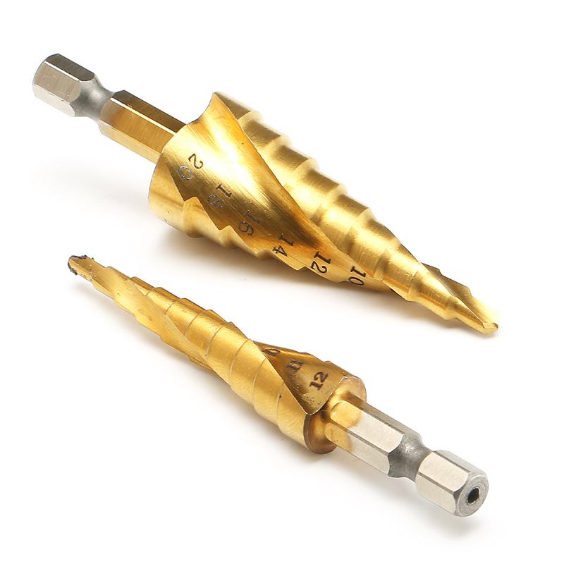 4 Τμχ Τρυπάνι Hss Spiral Grooved Step Drill 3-12/4-12/4-20/4-32mm