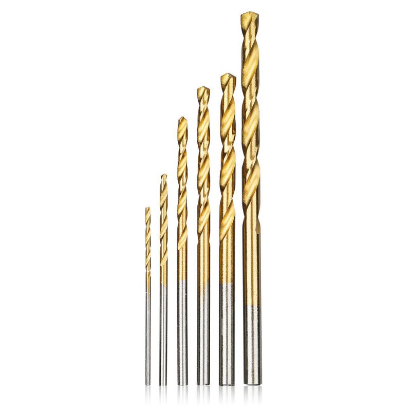 60 Τμχ 1/1.5/2/2.5/3/3.5 Χιλιοστά Hss Titanium Coated Twist Drill Bit Tools