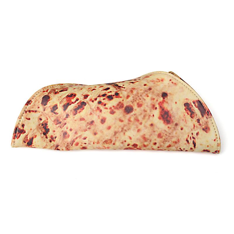 Creative Lifelike Baked Roll Pancake Pu Δερμάτινη Θήκη Μολυβοθήκη Ρολό Κυλινδρική Τσάντα Αποθήκευσης