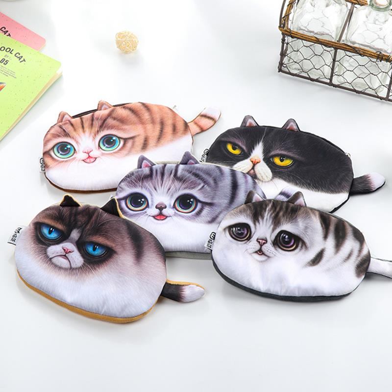 Emulational Kawaii Cats Φερμουάρ Μολυβοθήκη Μεγάλης Χωρητικότητας Τσάντα Στυλό Creative Cute Stationery