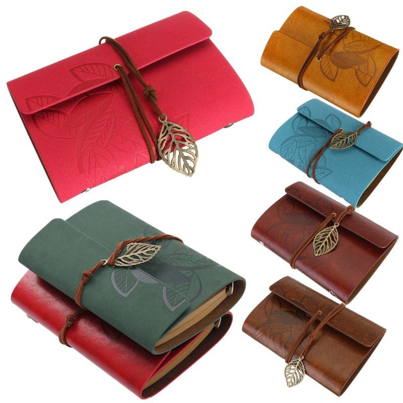 Μαλακό Κάλυμμα Vintage Leaf Leather Blank Kraft Travel Journal Notebook Diary Planner Notepad Παιδικά Δώρα