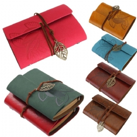 Μαλακό Κάλυμμα Vintage Leaf Leather Blank Kraft Travel Journal Notebook Diary Planner Notepad Παιδικά Δώρα