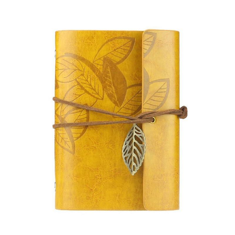 Μαλακό Κάλυμμα Vintage Leaf Leather Blank Kraft Travel Journal Notebook Diary Planner Notepad Παιδικά Δώρα