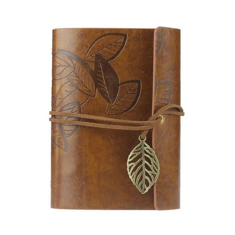 Μαλακό Κάλυμμα Vintage Leaf Leather Blank Kraft Travel Journal Notebook Diary Planner Notepad Παιδικά Δώρα