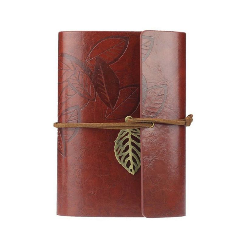 Μαλακό Κάλυμμα Vintage Leaf Leather Blank Kraft Travel Journal Notebook Diary Planner Notepad Παιδικά Δώρα