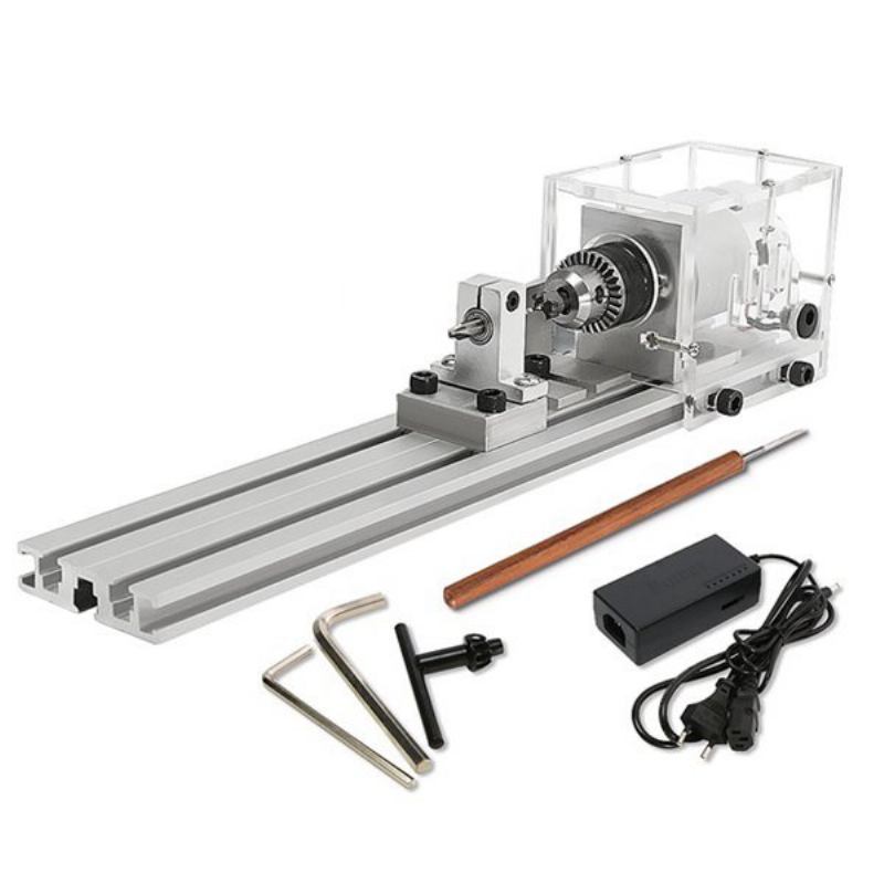 Raitool 80w Dc 24v Mini Lathe Beads Machine Wood Working Diy Standard Set