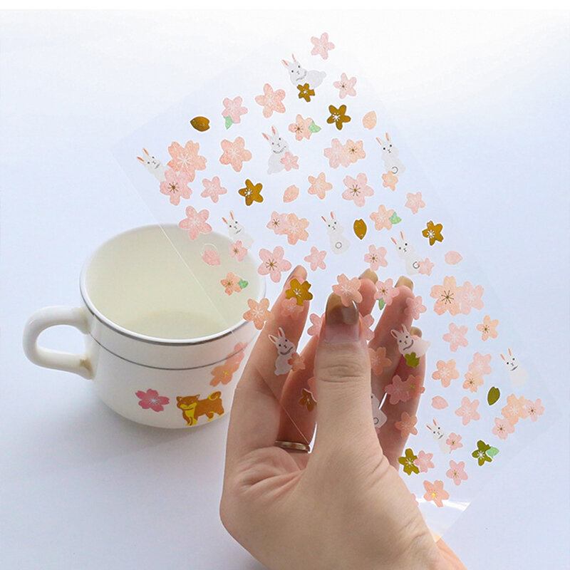 Romantic Cherry Blossoms Diy Stickers Διακοσμητικά Scrapbooking Diary Album Stick Label Decor Craft