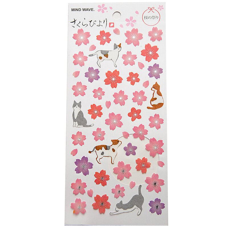 Romantic Cherry Blossoms Diy Stickers Διακοσμητικά Scrapbooking Diary Album Stick Label Decor Craft