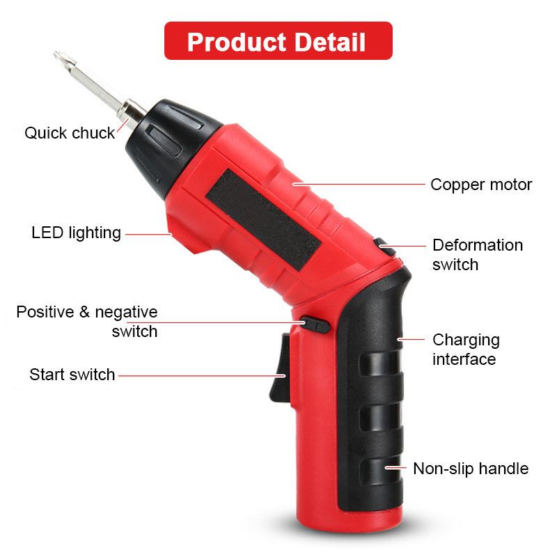 Τρυπάνι Χειρός 4.8v 600mah Li-ion Electric Screwdriver 4.5n.m