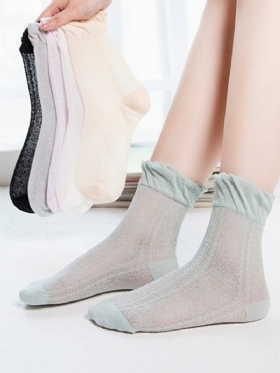 Γυναικείες Κάλτσες Από Πεύκο Αστραγάλου Από Βαμβακερές Εξαιρετικά Λεπτές Καθαρού Χρώματος Πάγου Μεταξωτό Πλέγμα