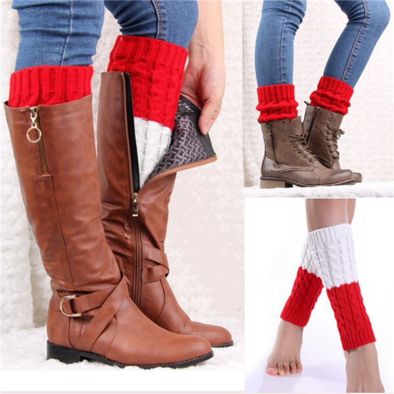 Γυναικείες Knitted Thigh Leg Warmers Socks Κοντές Κάλτσες Για Μπότες Χειμώνα