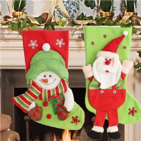 Πρωτοχρονιάτικο Vintage Χριστουγεννιάτικο Κάλτσο Τσάντα Δώρο Κάλτσες Στολίδι