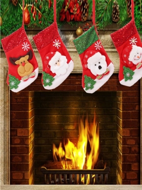 Πρωτοχρονιάτικο Vintage Χριστουγεννιάτικο Κάλτσο Τσάντα Χιονάνθρωπος Δώρο Κάλτσες Στολίδι Για Δέντρο