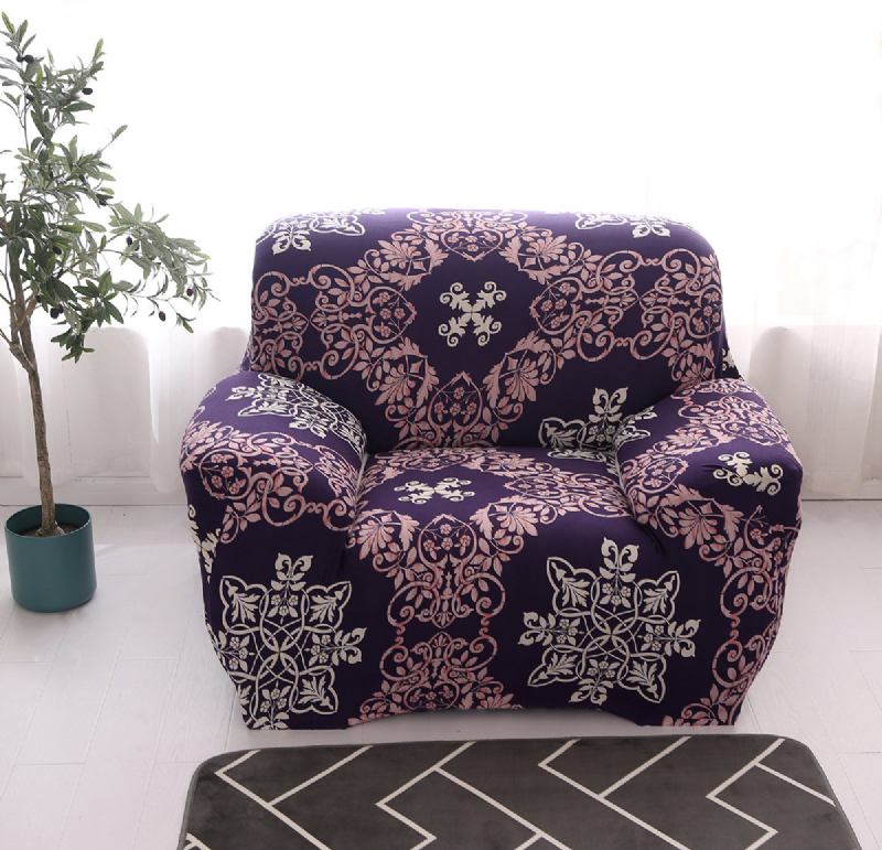 1/2/3/4 Seater Violet Home Μαλακό Ελαστικό Κάλυμμα Καναπέ Προστατευτικός Καναπές Easy Stretch Slipcover