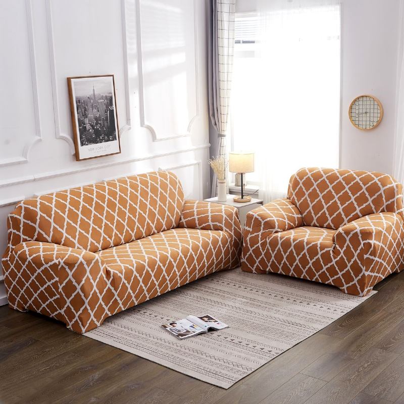 1/2/3/4 Θέσιο Ελαστικό Κάλυμμα Καναπέ Slipcover Settee Stretch Floral Προστατευτικό Καλύμματα Καρέκλας