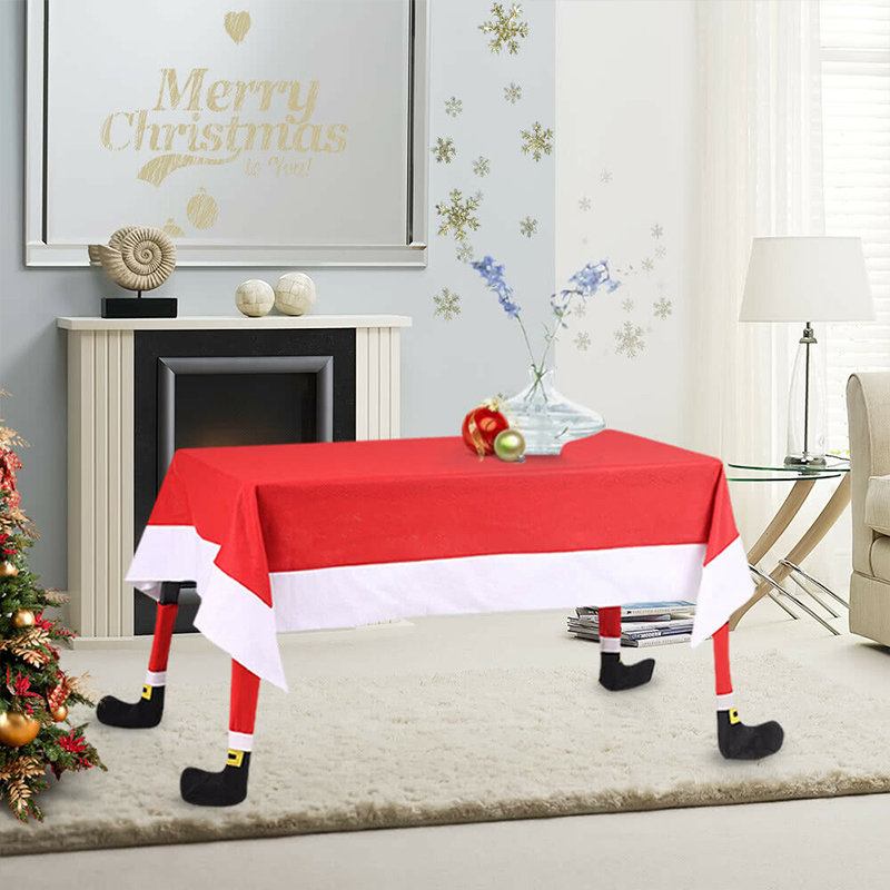 1/4 Τεμ. Elf Santa Chair Επιτραπέζια Κάλτσες Κάλυμμα Ποδιών Χριστουγεννιάτικο Ντεκόρ Αποκριών