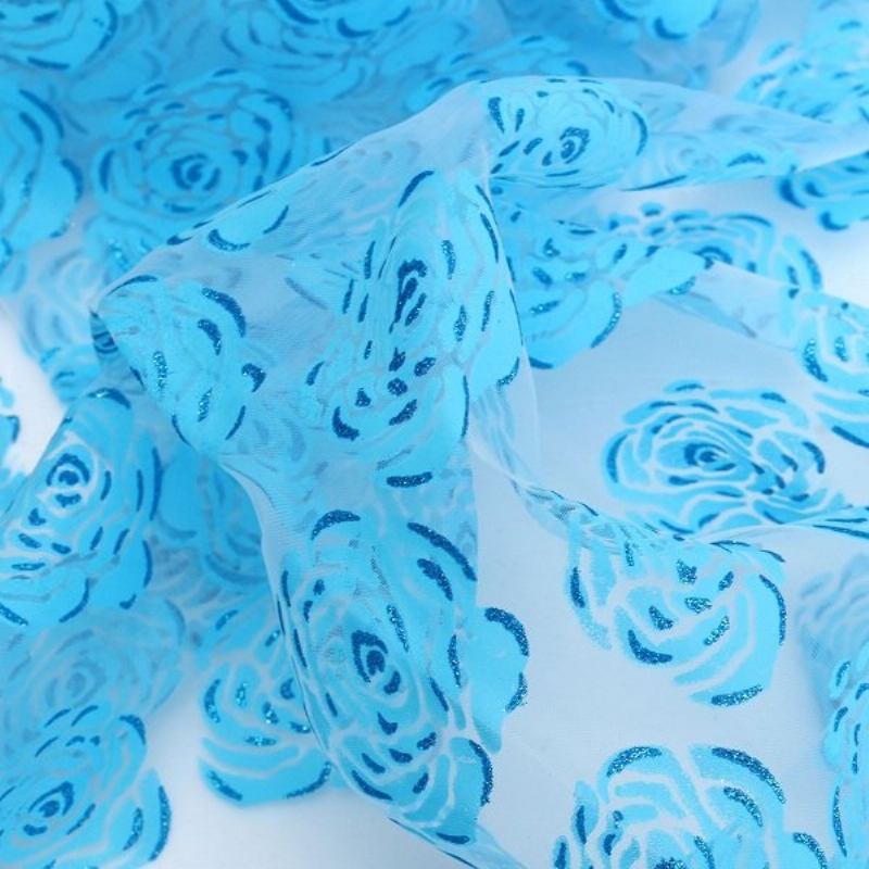 1 Πάνελ 100*210cm Flower Printed Floral Voile Κουρτίνα Παραθύρου Από Τούλι Διάφανη Οθόνη