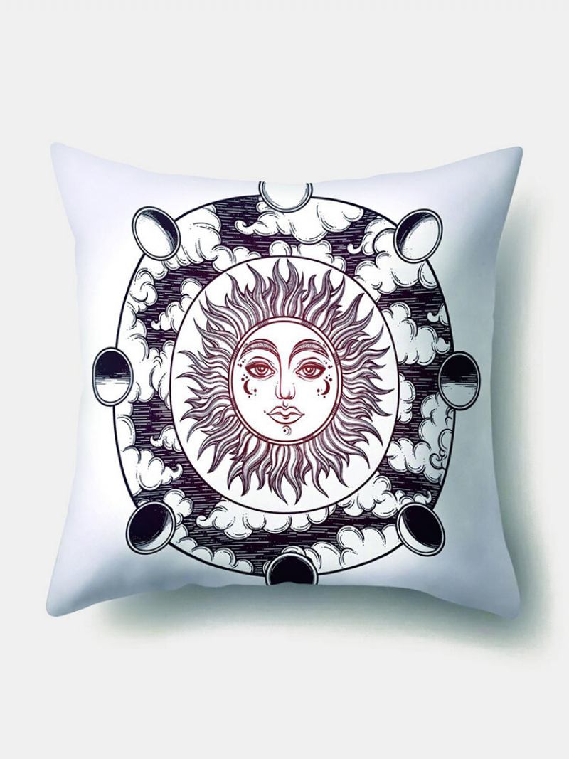 1 Pc Sun Moon Mandala Pattern Μαξιλαροθήκη Ριχτάρι Διακόσμηση Σπιτιού Κάλυμμα Μαξιλαριού Planets