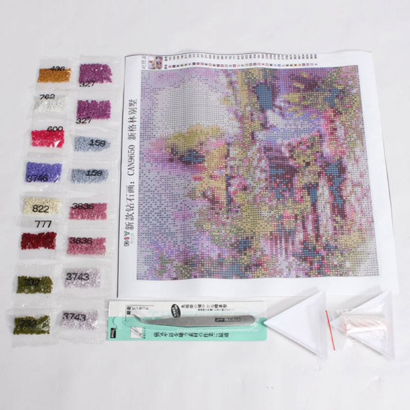 25x25cm Diy Dream Home Diamond Painting Decor Kit Με Σταυροβελονιά