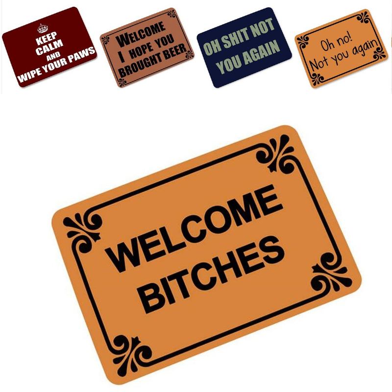 40*60cm Επιστολή Funny Welcome Doormat Indoor/eξωτερικό Λαστιχένιο Πατάκι Αντιολισθητικό