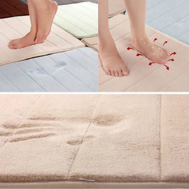 40x60cm Coral Velvet Memory Foam Χαλί Μπάνιου Μαλακό Αντιολισθητικό Δαπέδου