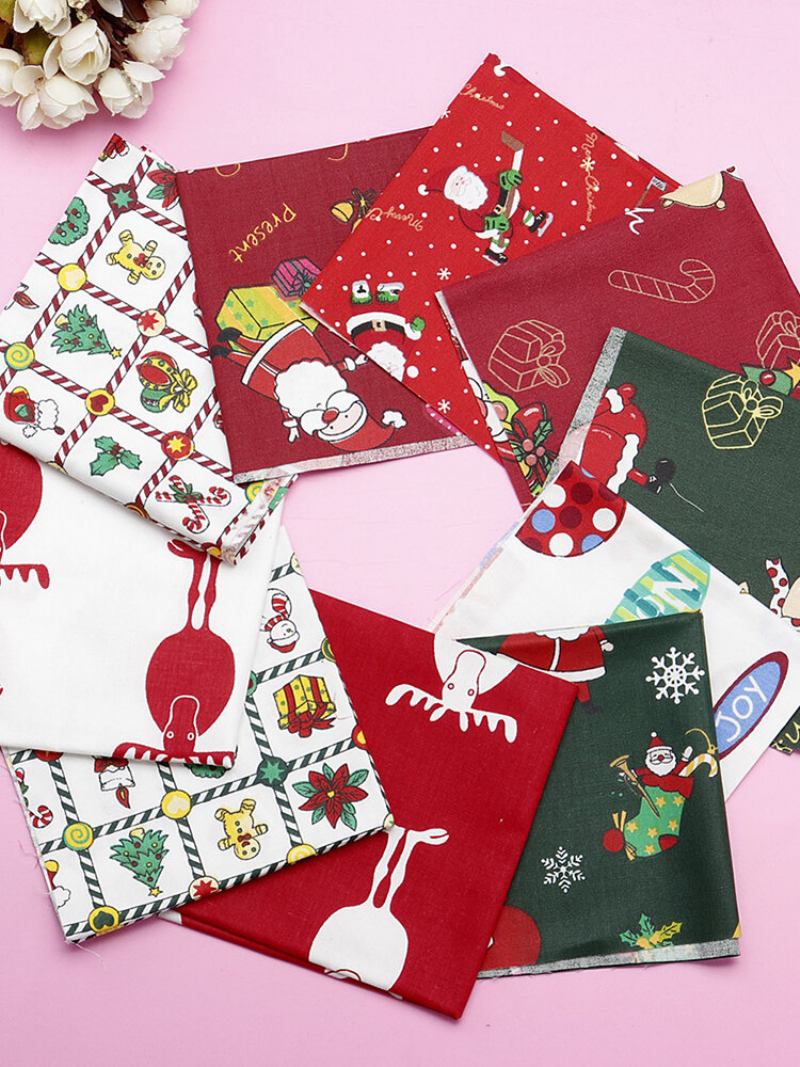 5/10pcs Cartoon Christmas Series Twill Βαμβακερό Ύφασμα Diy Χειροποίητο Patchwork Ραπτικής