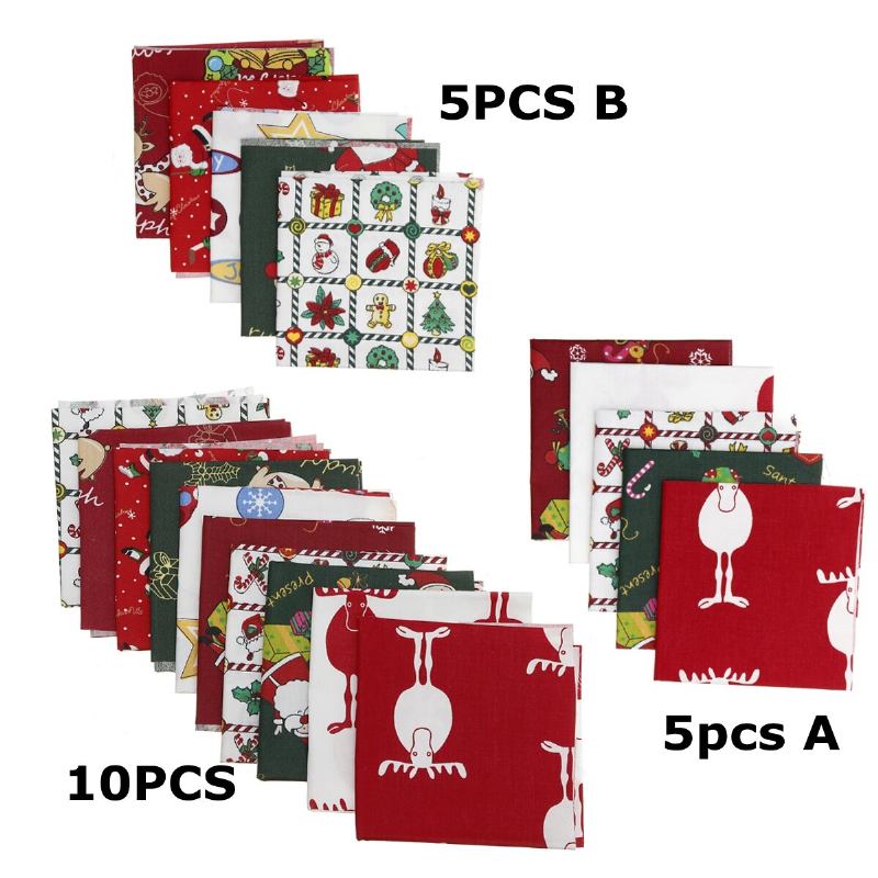 5/10pcs Cartoon Christmas Series Twill Βαμβακερό Ύφασμα Diy Χειροποίητο Patchwork Ραπτικής