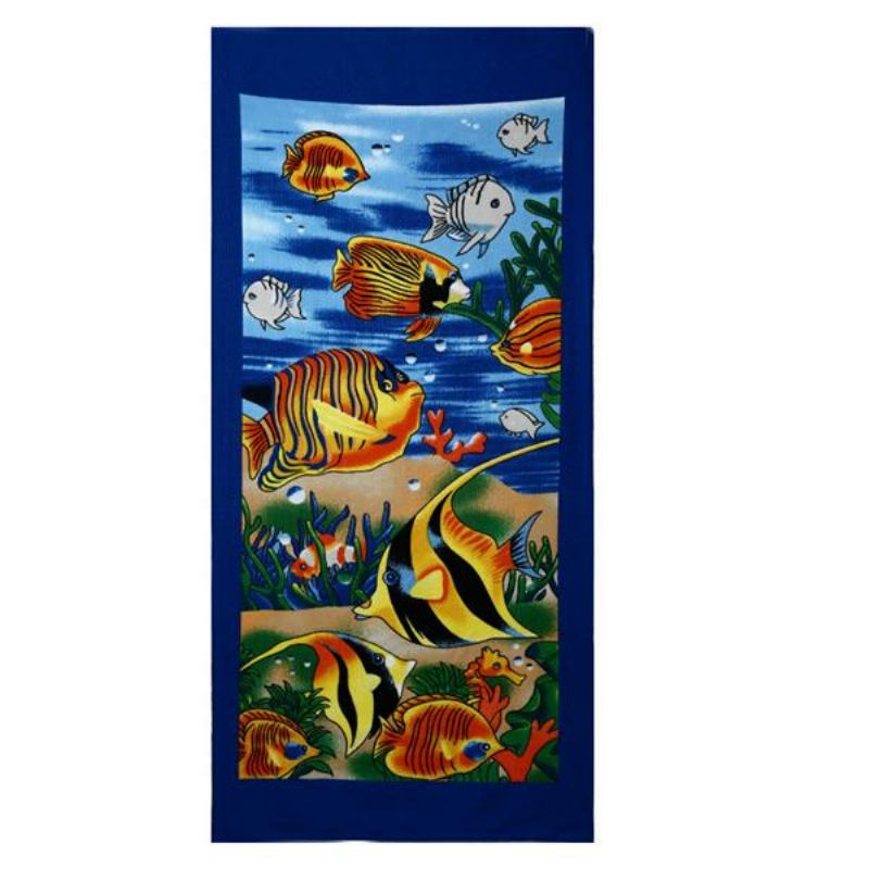 70x150cm Blue Dolphin Penguin Print Absorbent Microfiber Πετσέτες Μπάνιου Quick Dry