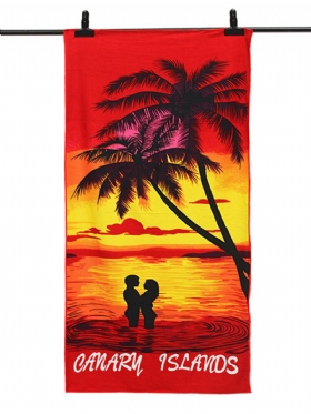 70x150cm Coconut Trees Amorous Feelings Πετσέτες Θαλάσσης Quick Dry Μπάνιου Απορροφητική Από Μικροΐνες