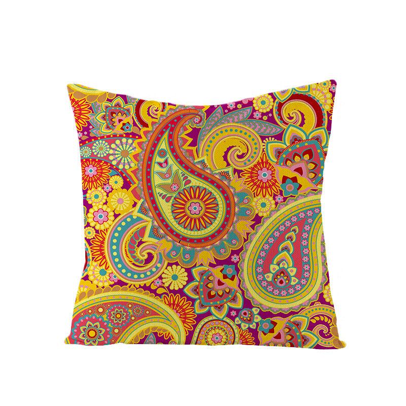 Bohemian Mandala Folk Geometrical Style Len Throw Μαξιλαροθήκες Για Καναπέ Σπιτιού Art Decor Κάλυμμα Μαξιλαριού