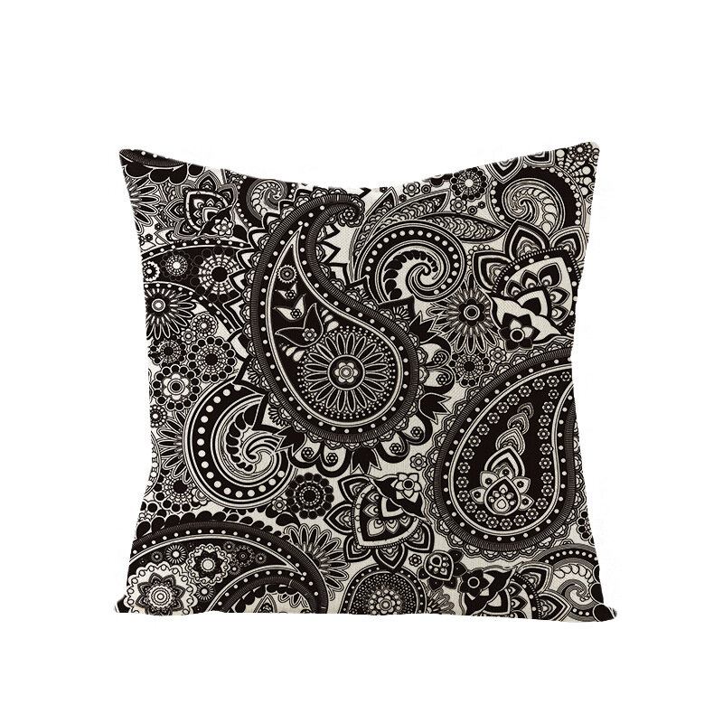 Bohemian Mandala Folk Geometrical Style Len Throw Μαξιλαροθήκες Για Καναπέ Σπιτιού Art Decor Κάλυμμα Μαξιλαριού