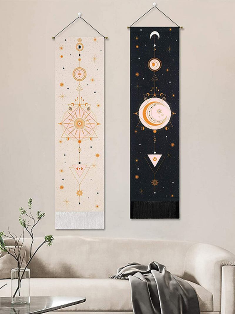 Bohemian Tapestry Moon Phase Pattern Art Διακόσμηση Σπιτιού Σαλόνι Υπνοδωματίου