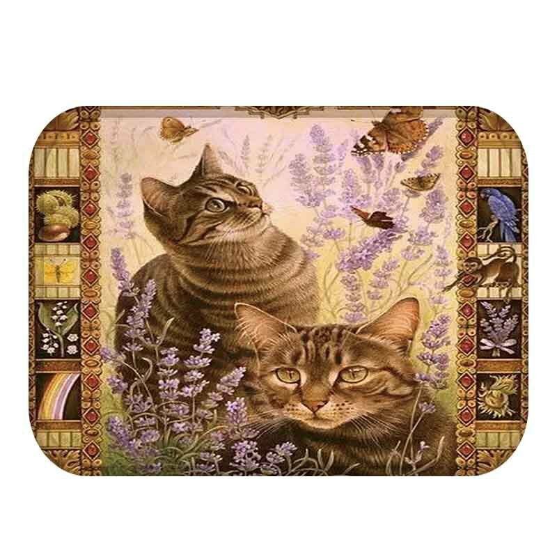 Cat Printing Doorway Mat Κουζίνα Mat Μπάνιο Χαλιά Κουζίνας Πατάκια Δαπέδου Μοκέτα Διακόσμηση Σπιτιού