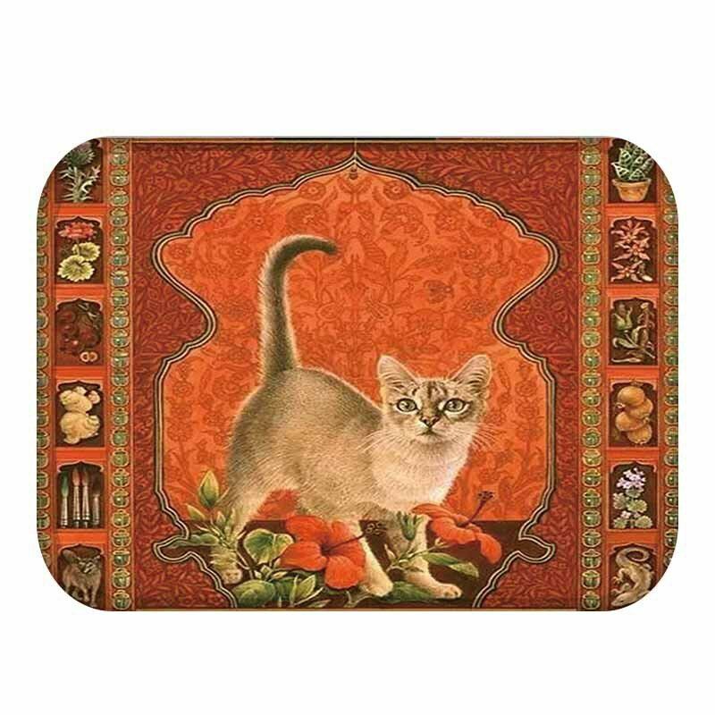 Cat Printing Doorway Mat Κουζίνα Mat Μπάνιο Χαλιά Κουζίνας Πατάκια Δαπέδου Μοκέτα Διακόσμηση Σπιτιού