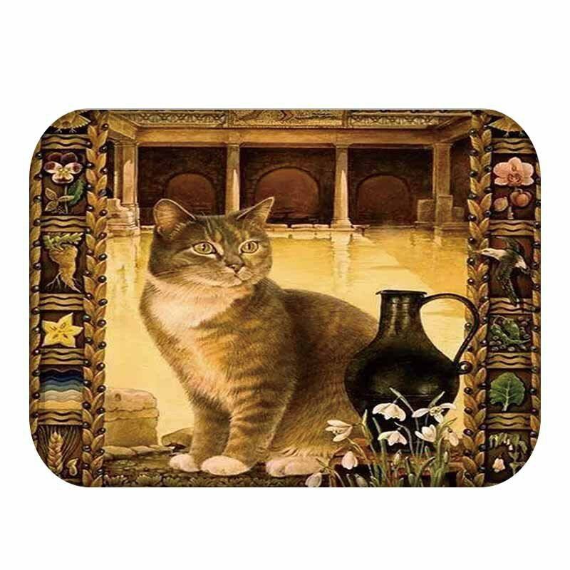 Cat Printing Doorway Mat Κουζίνα Mat Μπάνιο Χαλιά Κουζίνας Πατάκια Δαπέδου Μοκέτα Διακόσμηση Σπιτιού