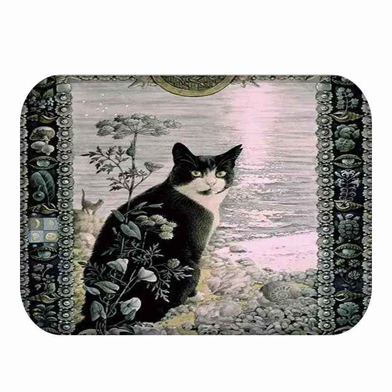 Cat Printing Doorway Mat Κουζίνα Mat Μπάνιο Χαλιά Κουζίνας Πατάκια Δαπέδου Μοκέτα Διακόσμηση Σπιτιού