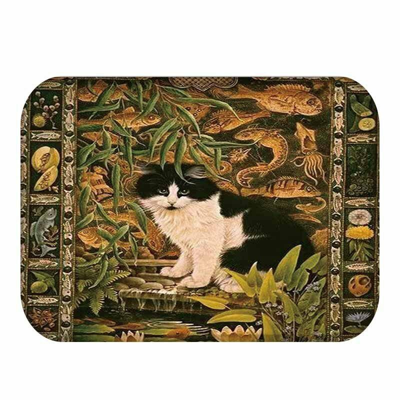 Cat Printing Doorway Mat Κουζίνα Mat Μπάνιο Χαλιά Κουζίνας Πατάκια Δαπέδου Μοκέτα Διακόσμηση Σπιτιού