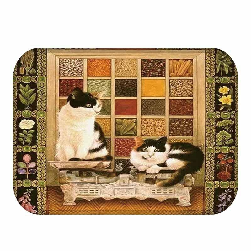 Cat Printing Doorway Mat Κουζίνα Mat Μπάνιο Χαλιά Κουζίνας Πατάκια Δαπέδου Μοκέτα Διακόσμηση Σπιτιού